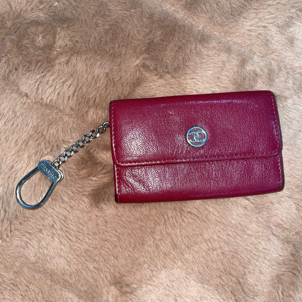 CHANEL Red Leather Keychain Accessory - Picture 1 of 9